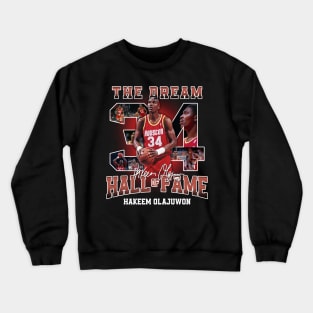 Hakeem Olajuwon The Dream Basketball Legend Signature Vintage Retro 80s 90s Bootleg Rap Style Crewneck Sweatshirt